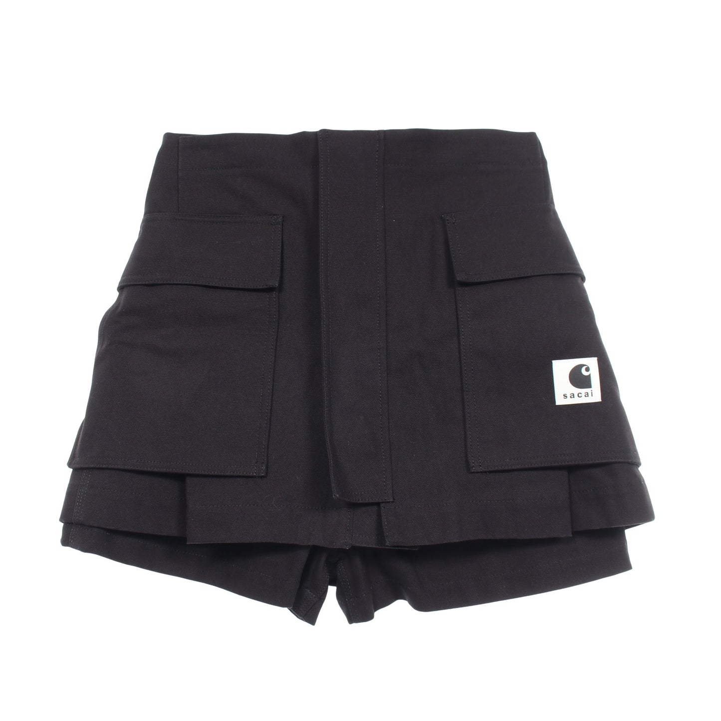 sacai × Carhartt WIP レイヤード ダックショーツ パンツ コットン ブラック サカイ