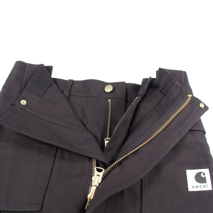 sacai × Carhartt WIP レイヤード ダックショーツ パンツ コットン ブラック サカイ