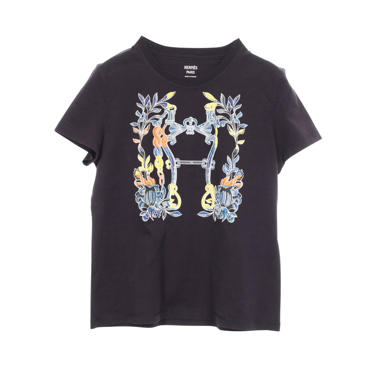 カルトゥッシュ デッラ カヴァッレリア Tシャツ コットン ブラック エルメス