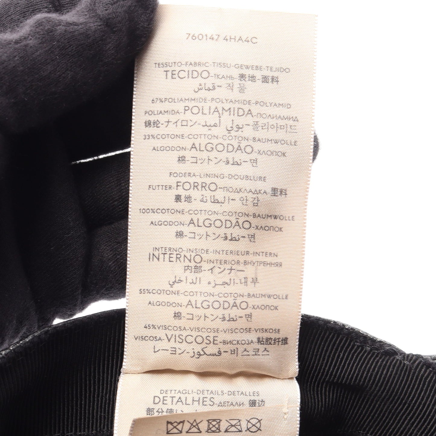 GGクリスタル キャップ ナイロン ブラック グッチ