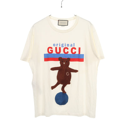 ベア 半袖Tシャツ コットン オフホワイト グッチ