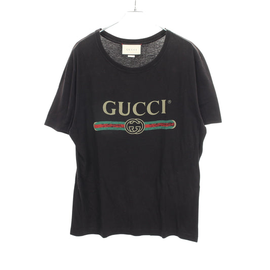 ロゴプリント 半袖Tシャツ コットン ブラック グッチ