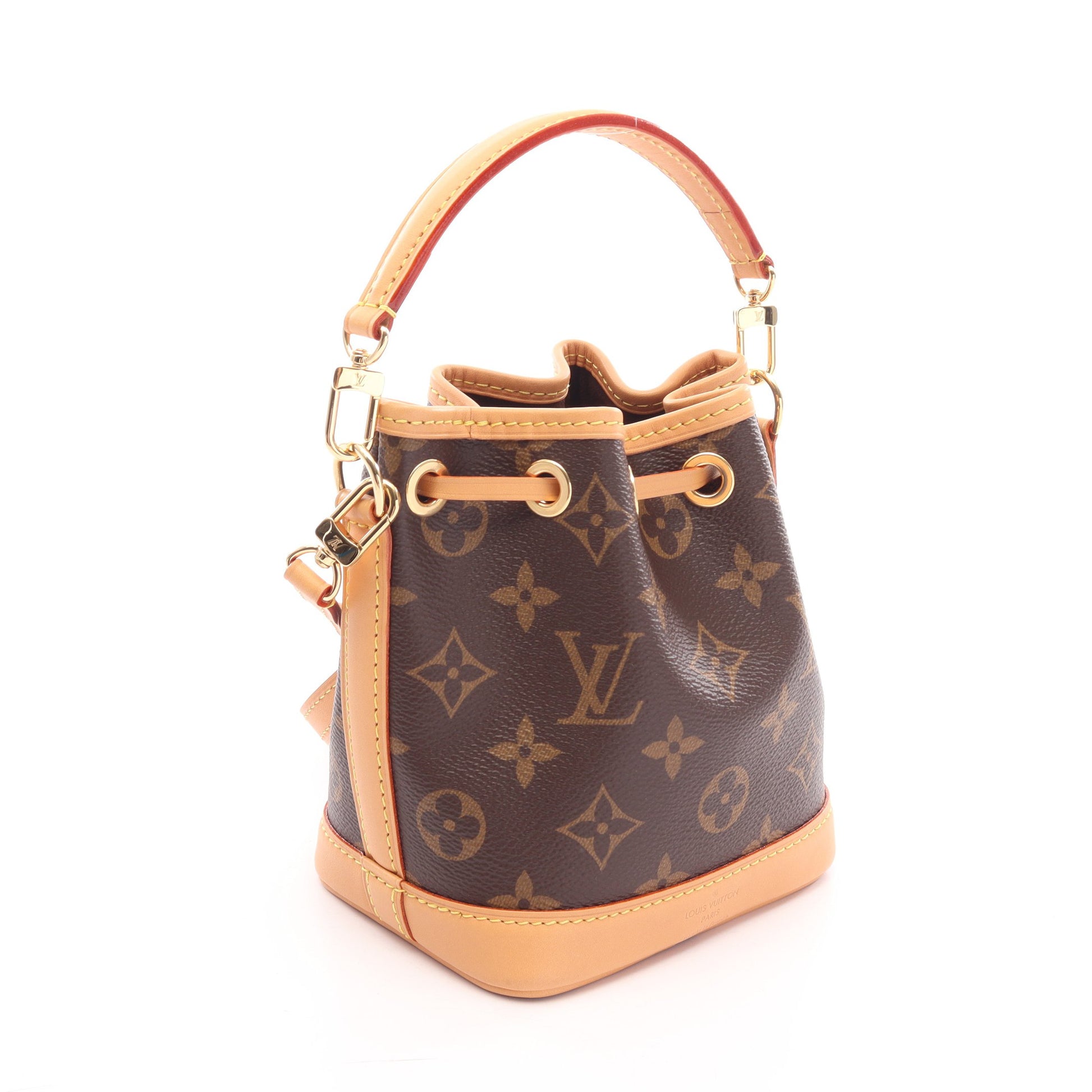 ナノ ノエ モノグラム 2WAY ハンドバッグ PVC レザー ブラウン ルイヴィトン バッグ LOUIS VUITTON