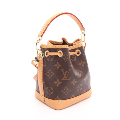 ナノ ノエ モノグラム 2WAY ハンドバッグ PVC レザー ブラウン ルイヴィトン バッグ LOUIS VUITTON