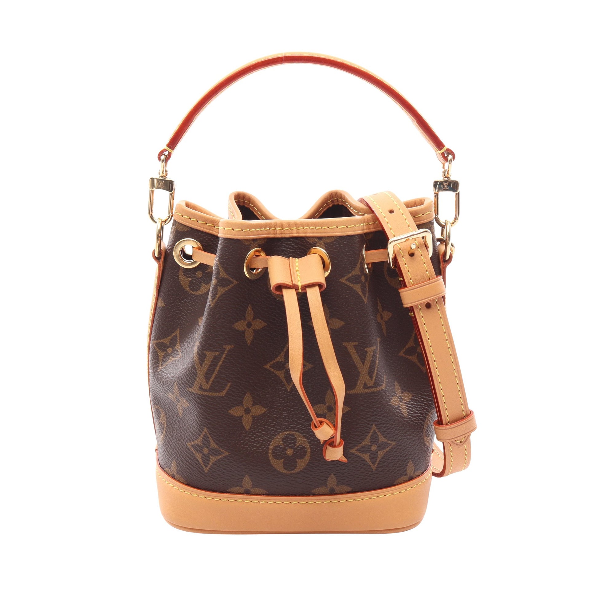 ナノ ノエ モノグラム 2WAY ハンドバッグ PVC レザー ブラウン ルイヴィトン バッグ LOUIS VUITTON