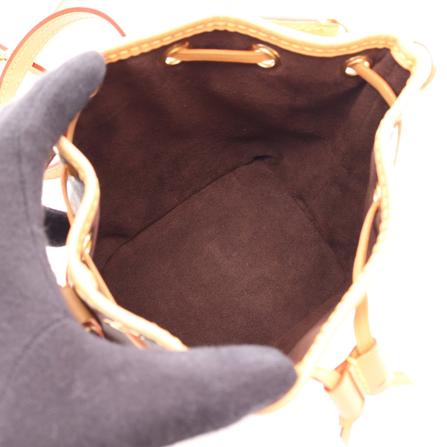 ナノ ノエ モノグラム 2WAY ハンドバッグ PVC レザー ブラウン ルイヴィトン バッグ LOUIS VUITTON