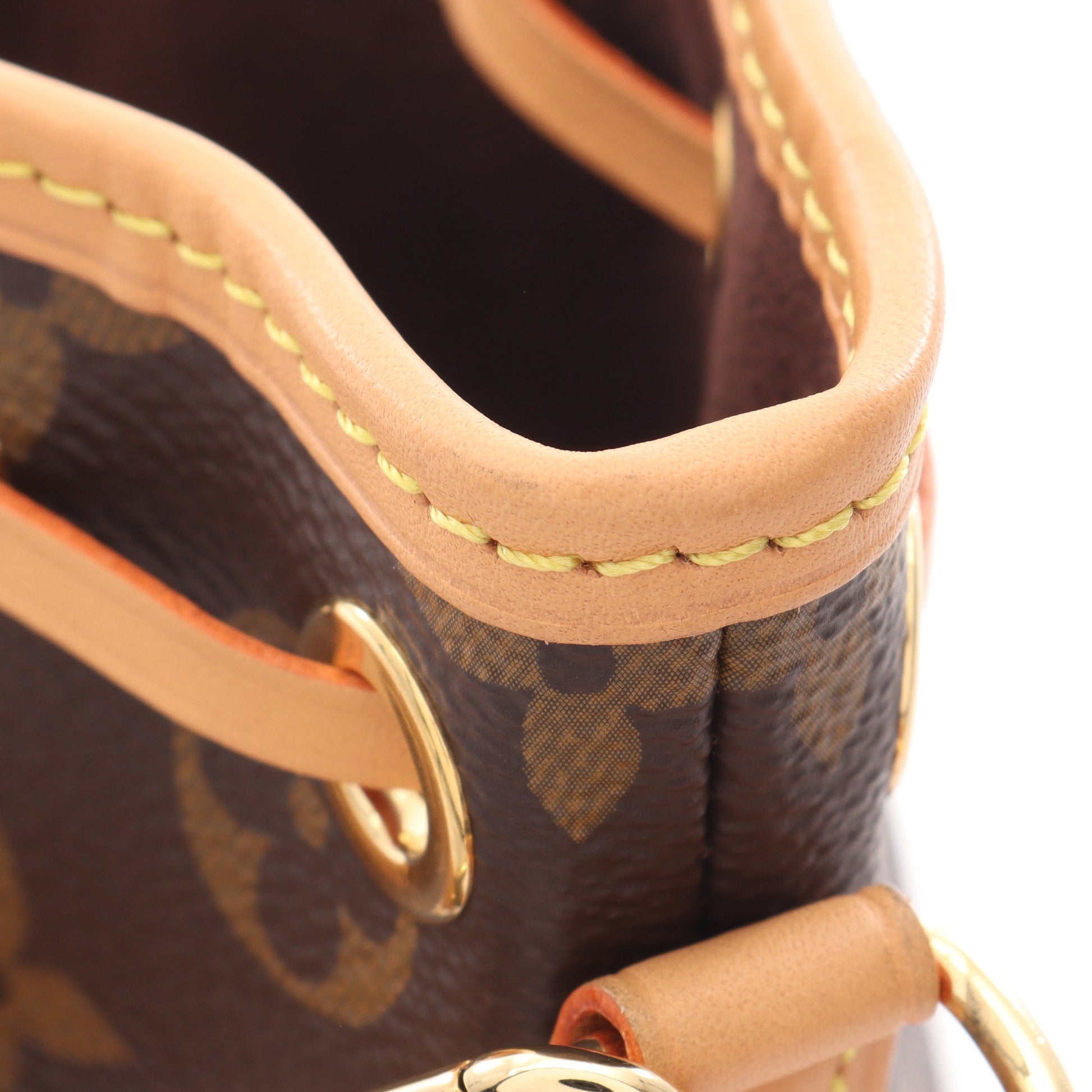 ナノ ノエ モノグラム 2WAY ハンドバッグ PVC レザー ブラウン ルイヴィトン バッグ LOUIS VUITTON