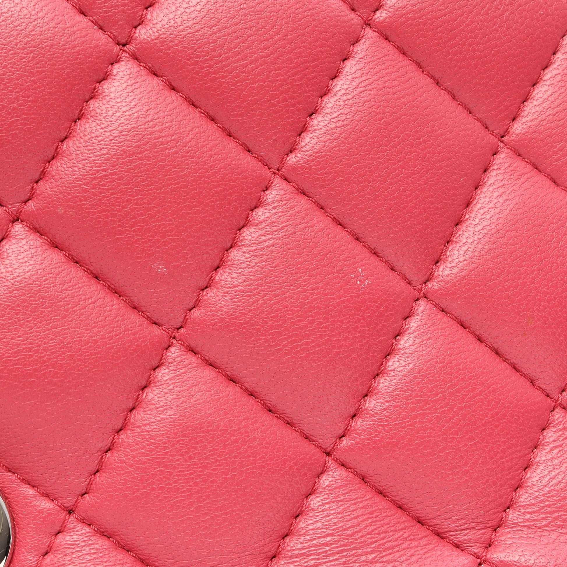 ミニマトラッセ チェーンショルダーバッグ ラムスキン ピンク シルバー金具 シャネル バッグ CHANEL