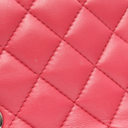 ミニマトラッセ チェーンショルダーバッグ ラムスキン ピンク シルバー金具 シャネル バッグ CHANEL