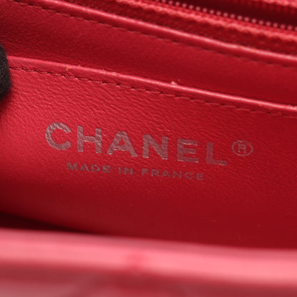 ミニマトラッセ チェーンショルダーバッグ ラムスキン ピンク シルバー金具 シャネル バッグ CHANEL