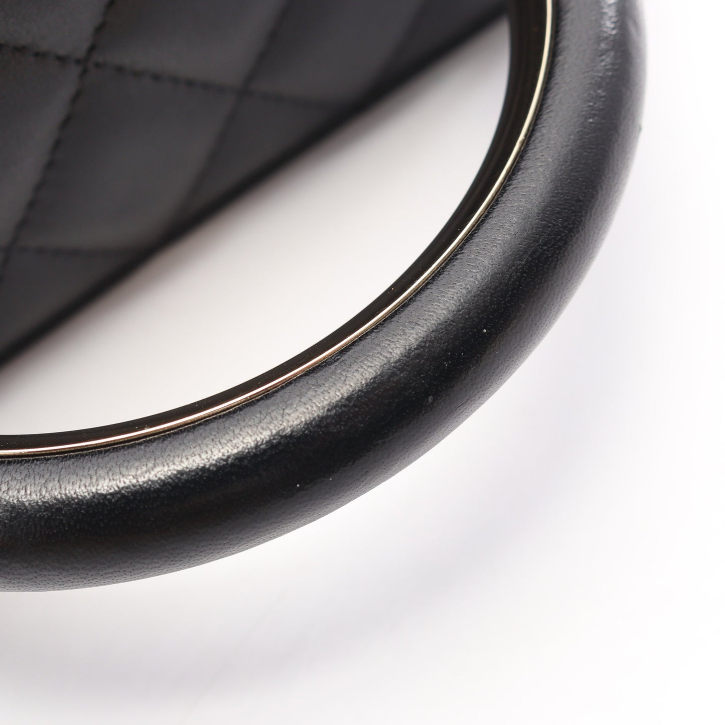 マトラッセ バニティバッグ チェーンショルダーバッグ ラムスキン ブラック ゴールド金具 シャネル バッグ CHANEL