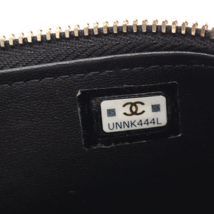 マトラッセ バニティバッグ チェーンショルダーバッグ ラムスキン ブラック ゴールド金具 シャネル バッグ CHANEL