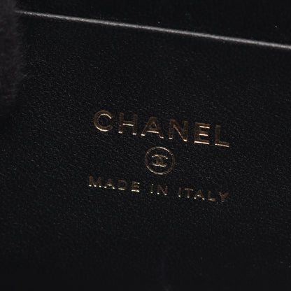 マトラッセ バニティバッグ チェーンショルダーバッグ ラムスキン ブラック ゴールド金具 シャネル バッグ CHANEL