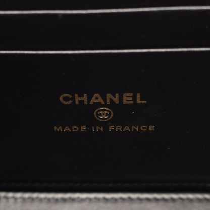 バニティ トランプモチーフ チェーンショルダーバッグ キャビアスキン ブラック ゴールド金具 シャネル バッグ CHANEL