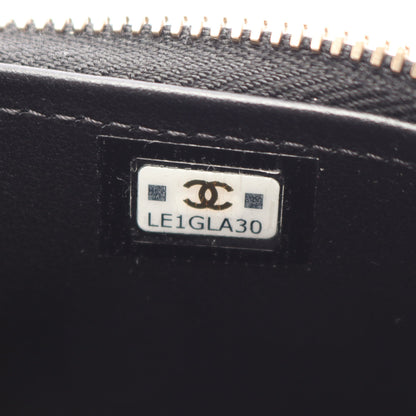 バニティ トランプモチーフ チェーンショルダーバッグ キャビアスキン ブラック ゴールド金具 シャネル バッグ CHANEL