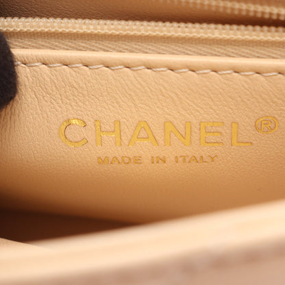 マトラッセ チェーンショルダーバッグ ラムスキン ライトベージュ ゴールド金具 シャネル バッグ CHANEL