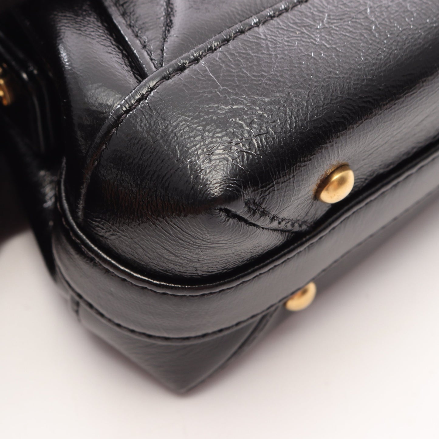 マトラッセ トップハンドル 2WAY チェーンショルダーバッグ レザー ブラック ゴールド金具 シャネル バッグ CHANEL