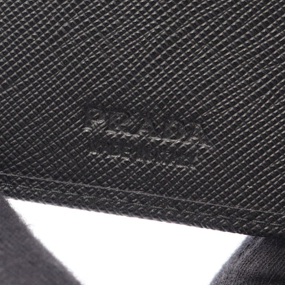 SAFFIANO TRIANG マネークリップ付き 札入れ サフィアーノレザー ブラック プラダ 財布・小物 PRADA