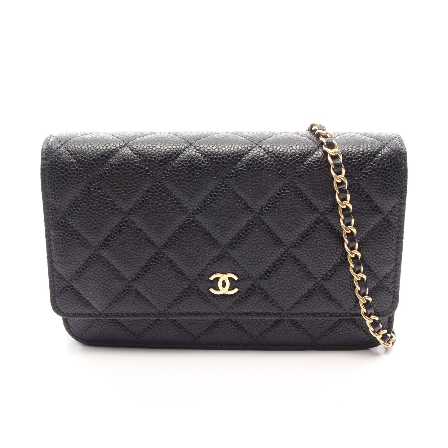 マトラッセ チェーンウォレット キャビアスキン ブラック ゴールド金具 シャネル バッグ CHANEL