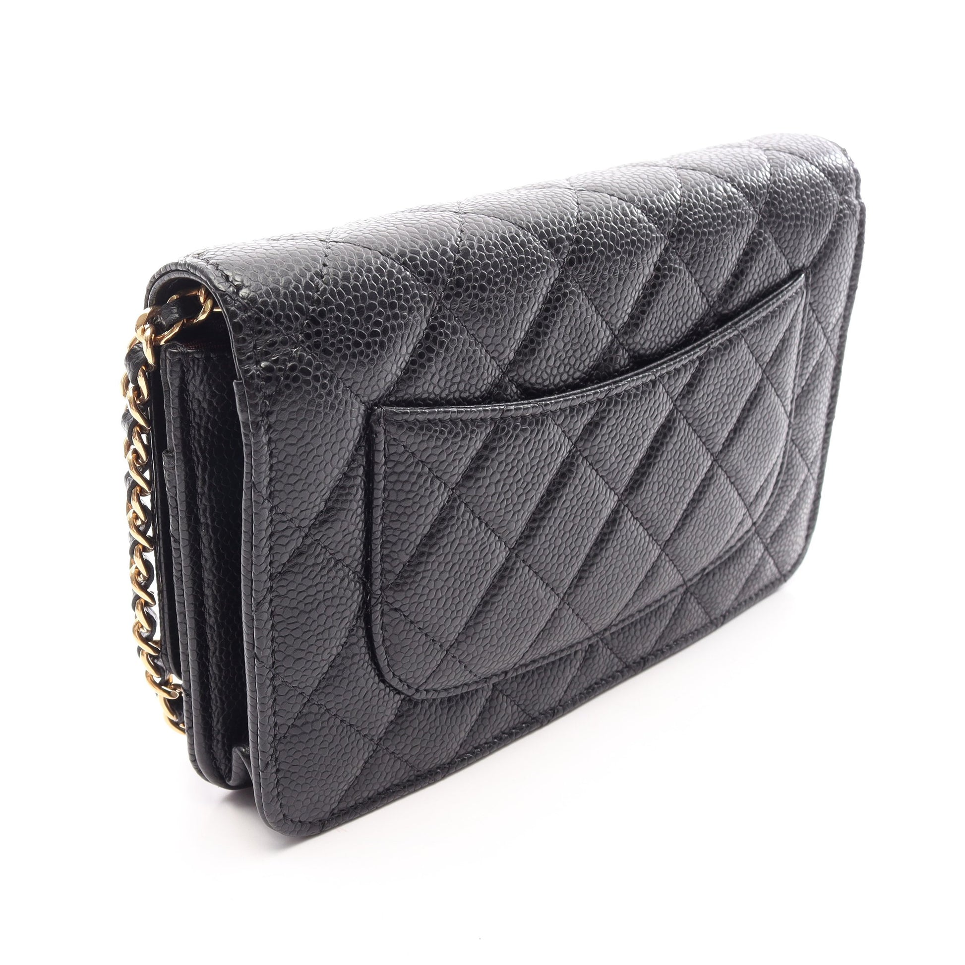 マトラッセ チェーンウォレット キャビアスキン ブラック ゴールド金具 シャネル バッグ CHANEL