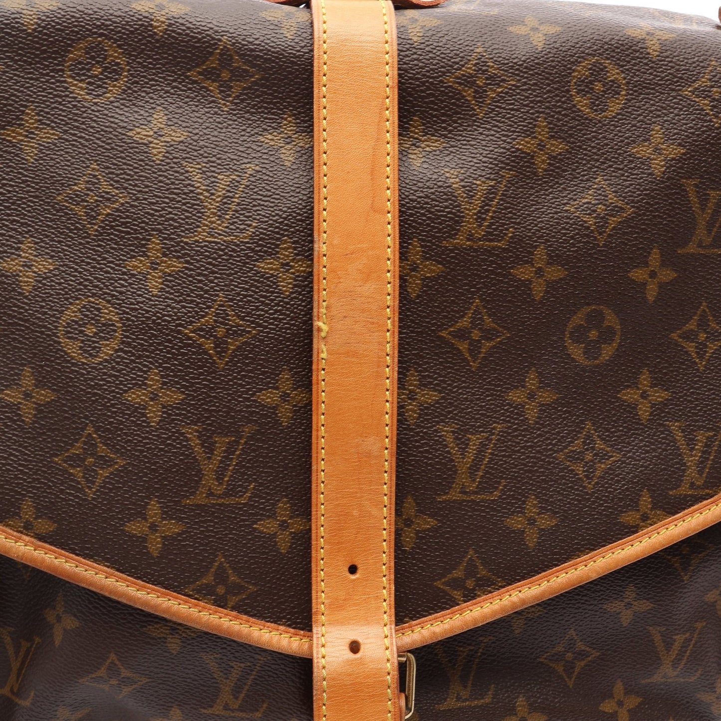 ソミュール35 モノグラム ショルダーバッグ PVC レザー ブラウン ルイヴィトン バッグ LOUIS VUITTON