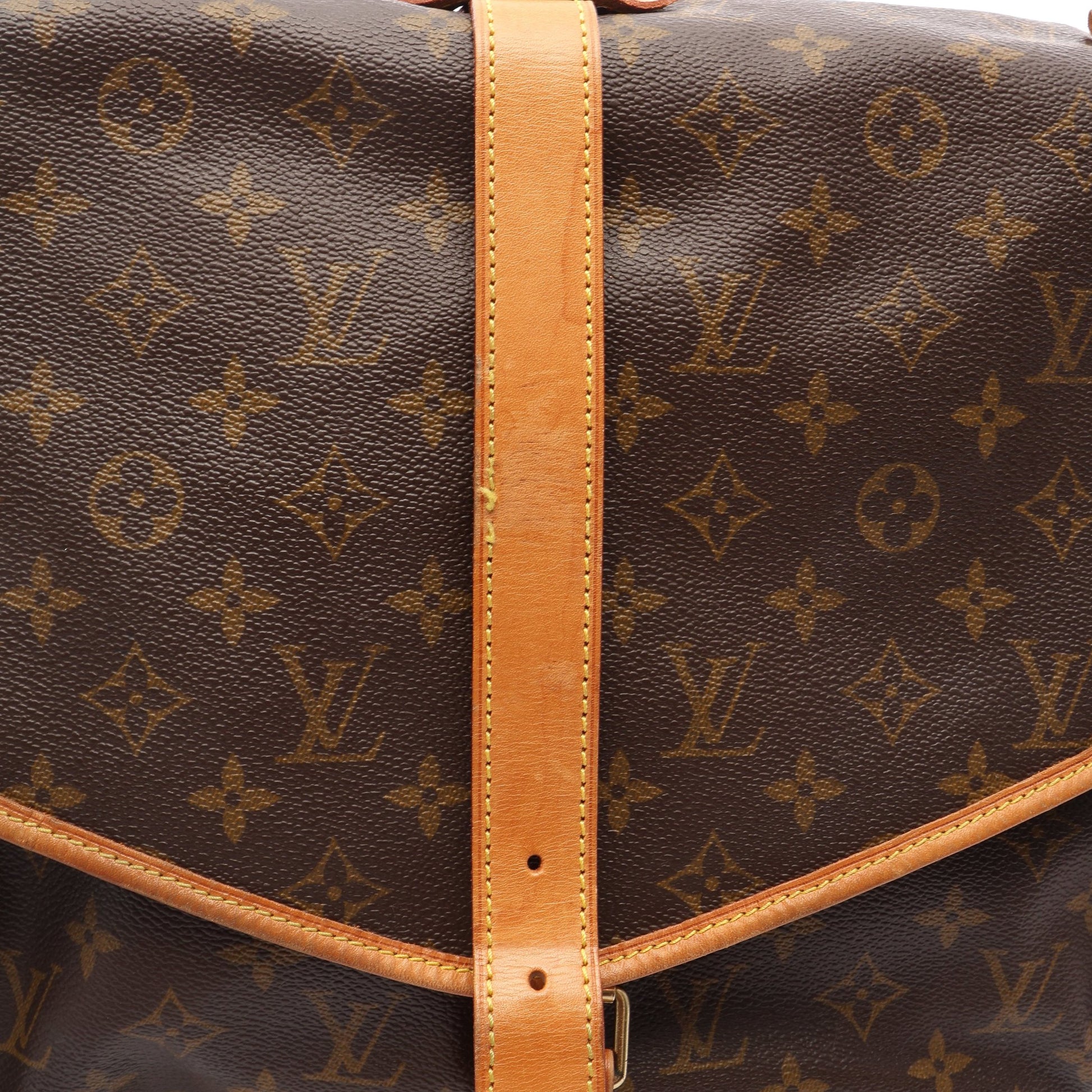 ソミュール35 モノグラム ショルダーバッグ PVC レザー ブラウン ルイヴィトン バッグ LOUIS VUITTON