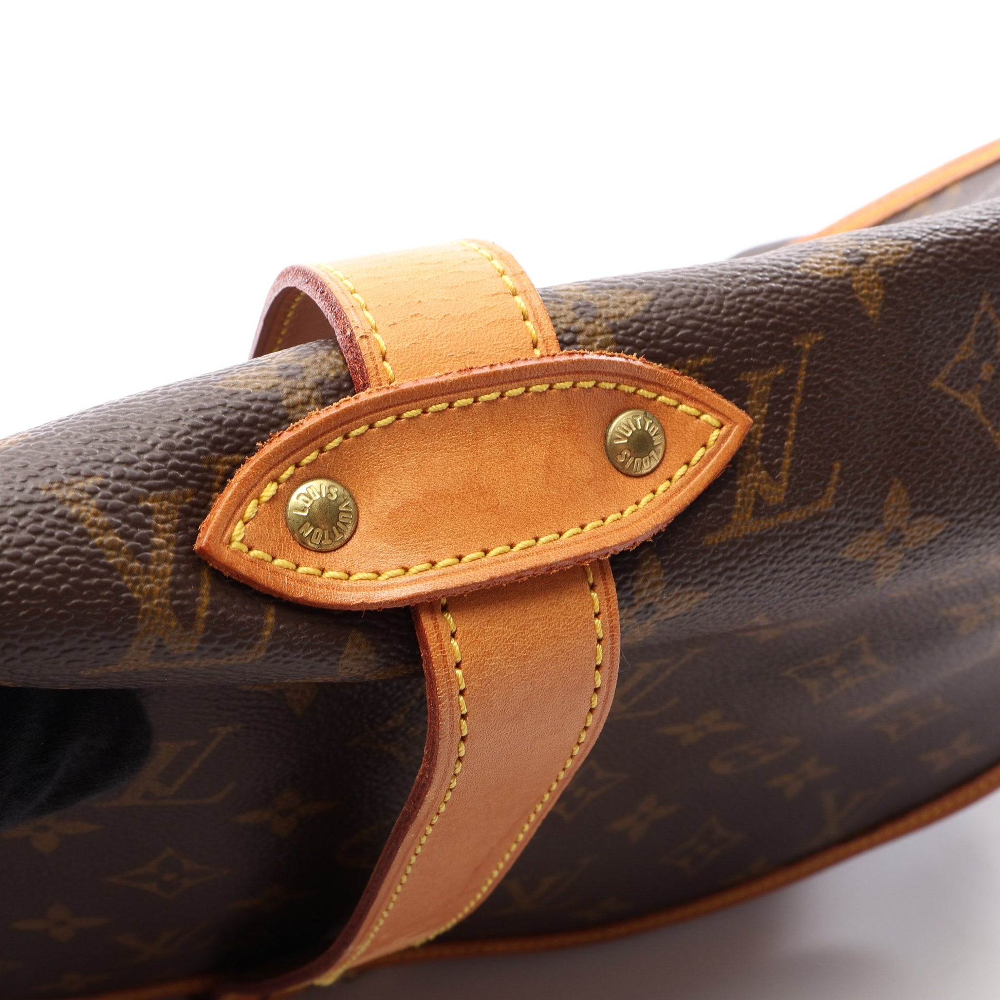 ソミュール35 モノグラム ショルダーバッグ PVC レザー ブラウン ルイヴィトン バッグ LOUIS VUITTON
