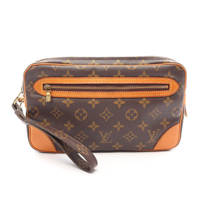 マルリードラゴンヌ モノグラム クラッチバッグ セカンドバッグ PVC レザー ブラウン ルイヴィトン バッグ LOUIS VUITTON