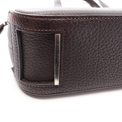 エスカパーダ エベンヌ ハンドバッグ トゴ ダークブラウン シルバー金具 □G刻印 エルメス バッグ HERMES
