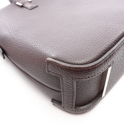 エスカパーダ エベンヌ ハンドバッグ トゴ ダークブラウン シルバー金具 □G刻印 エルメス バッグ HERMES