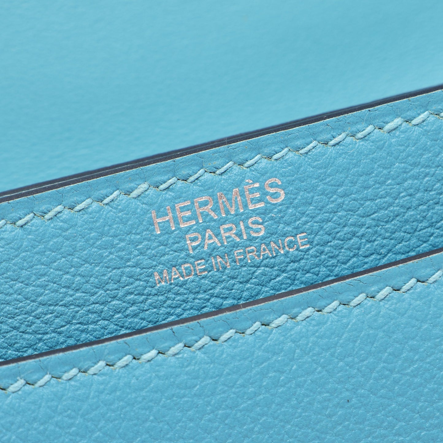 サックエルメス2002 20 ショルダーバッグ エバーカラー ブルー シルバー金具 D刻印 エルメス バッグ HERMES
