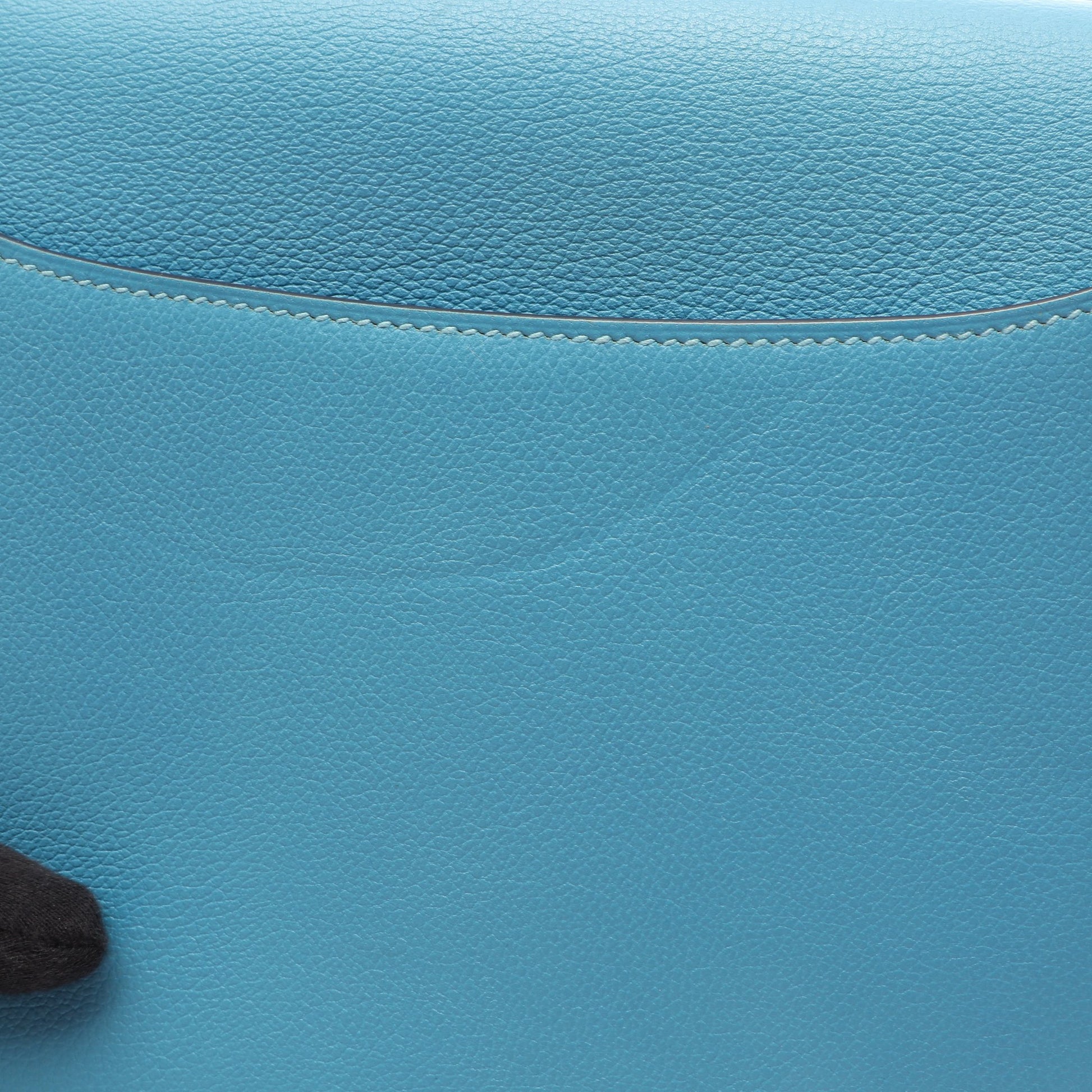 サックエルメス2002 20 ショルダーバッグ エバーカラー ブルー シルバー金具 D刻印 エルメス バッグ HERMES