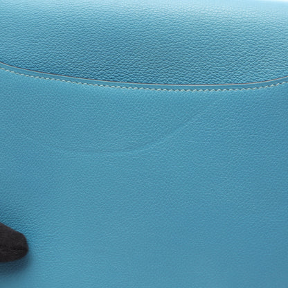 サックエルメス2002 20 ショルダーバッグ エバーカラー ブルー シルバー金具 D刻印 エルメス バッグ HERMES