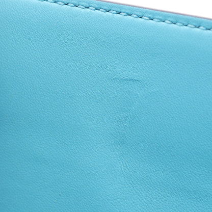 サックエルメス2002 20 ショルダーバッグ エバーカラー ブルー シルバー金具 D刻印 エルメス バッグ HERMES