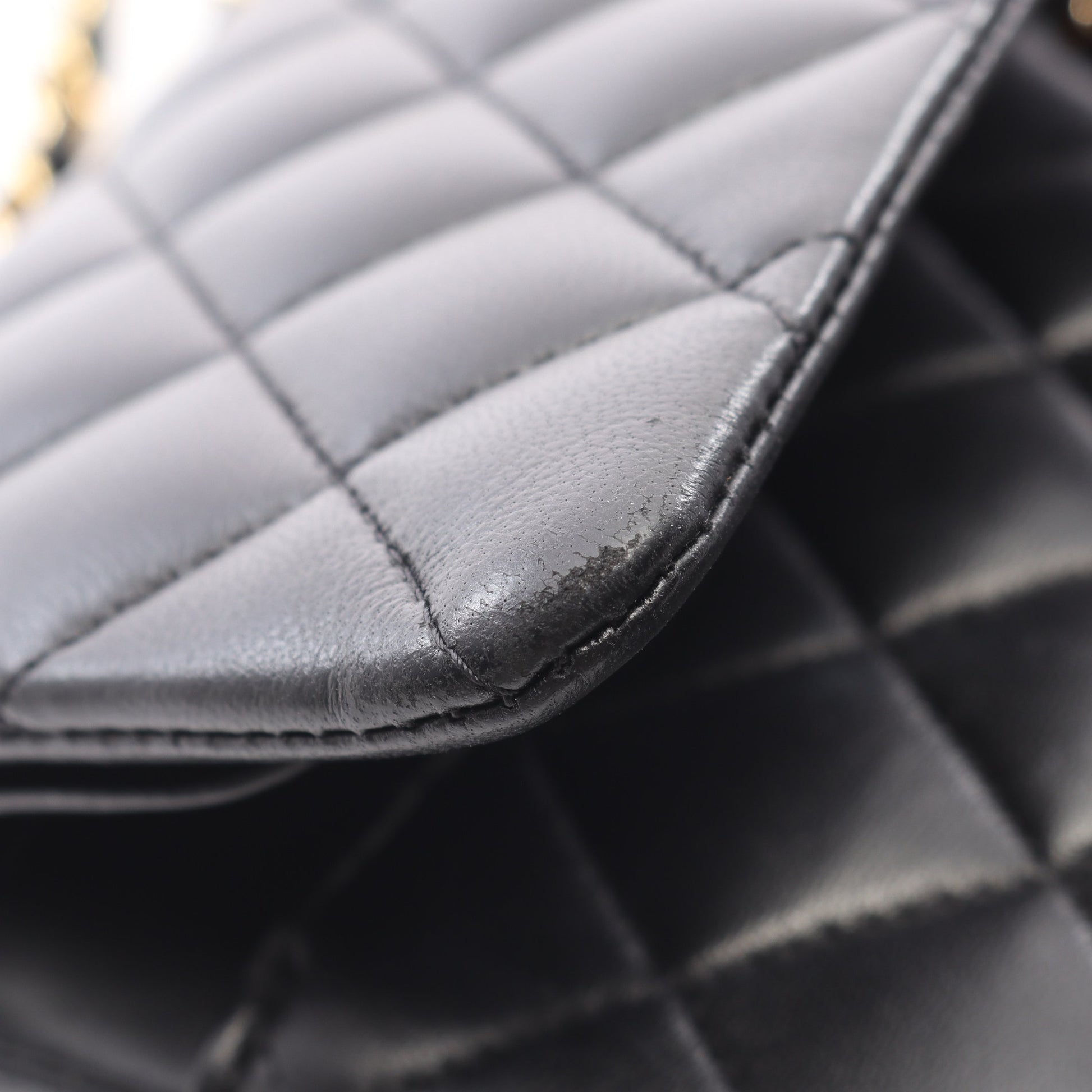 マトラッセ Wフラップ Wチェーンショルダーバッグ ラムスキン ブラック ゴールド金具 シャネル バッグ CHANEL