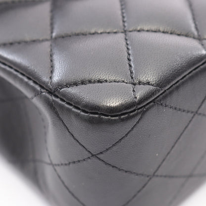 マトラッセ Wフラップ Wチェーンショルダーバッグ ラムスキン ブラック ゴールド金具 シャネル バッグ CHANEL