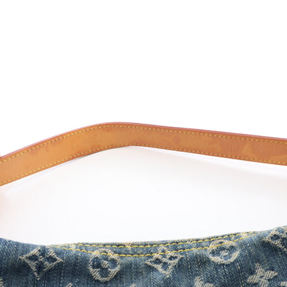 バギーPM モノグラムデニム ショルダーバッグ デニム レザー ブルー ルイヴィトン バッグ LOUIS VUITTON