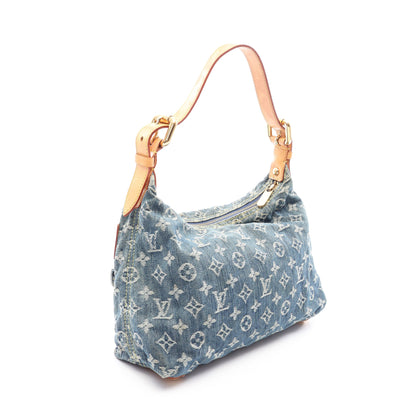 バギーPM モノグラムデニム ショルダーバッグ デニム レザー ブルー ルイヴィトン バッグ LOUIS VUITTON