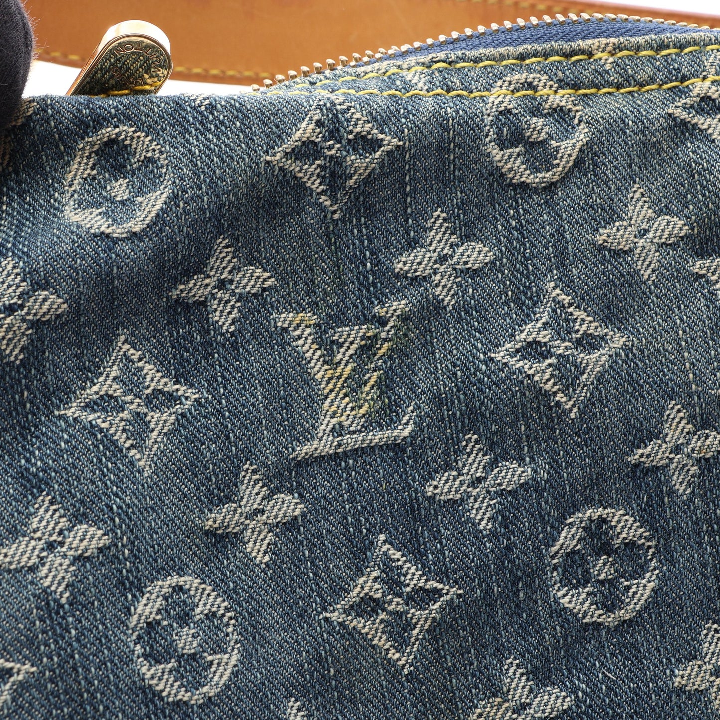 バギーPM モノグラムデニム ショルダーバッグ デニム レザー ブルー ルイヴィトン バッグ LOUIS VUITTON