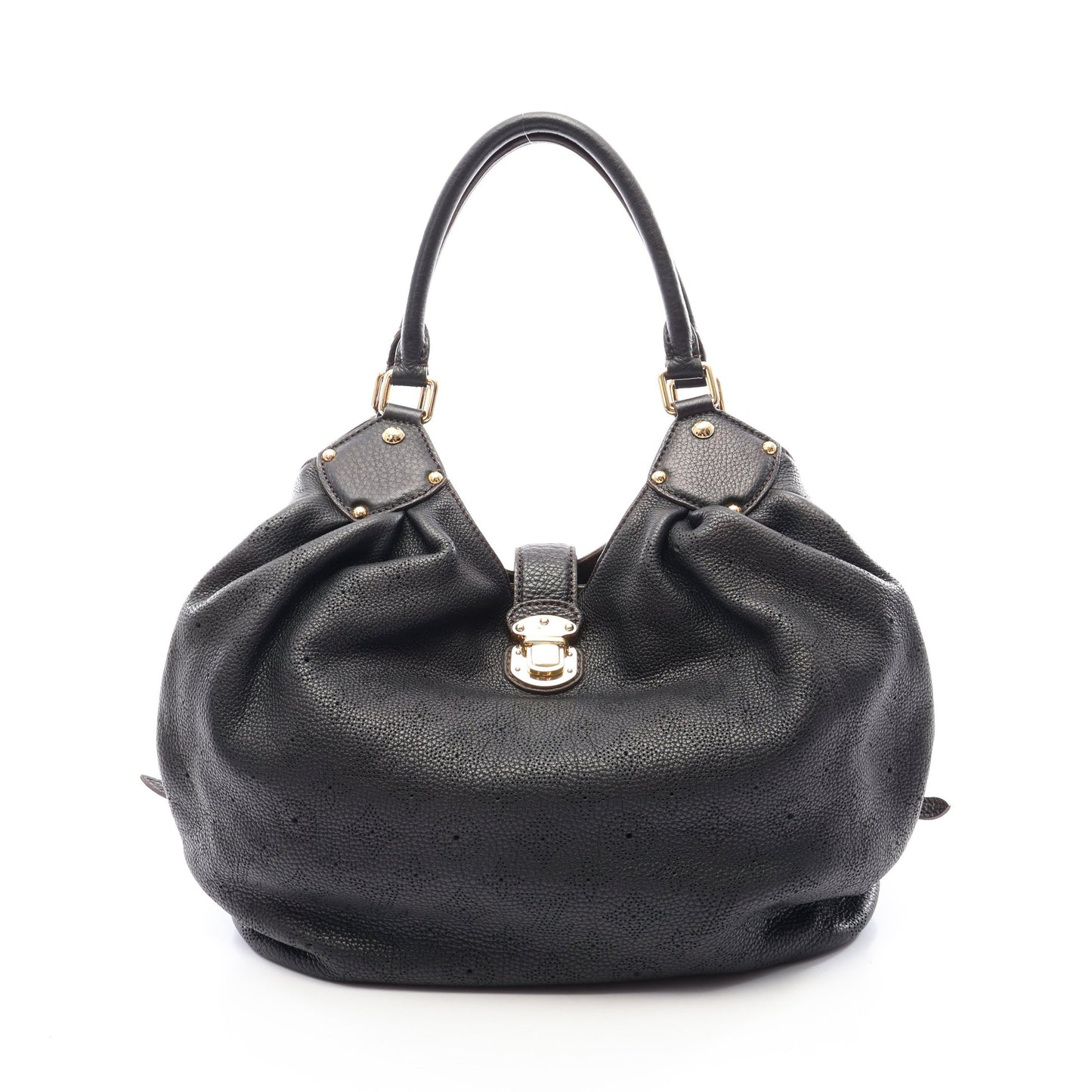 マヒナL マヒナ ノワール ショルダーバッグ レザー ブラック ルイヴィトン バッグ LOUIS VUITTON
