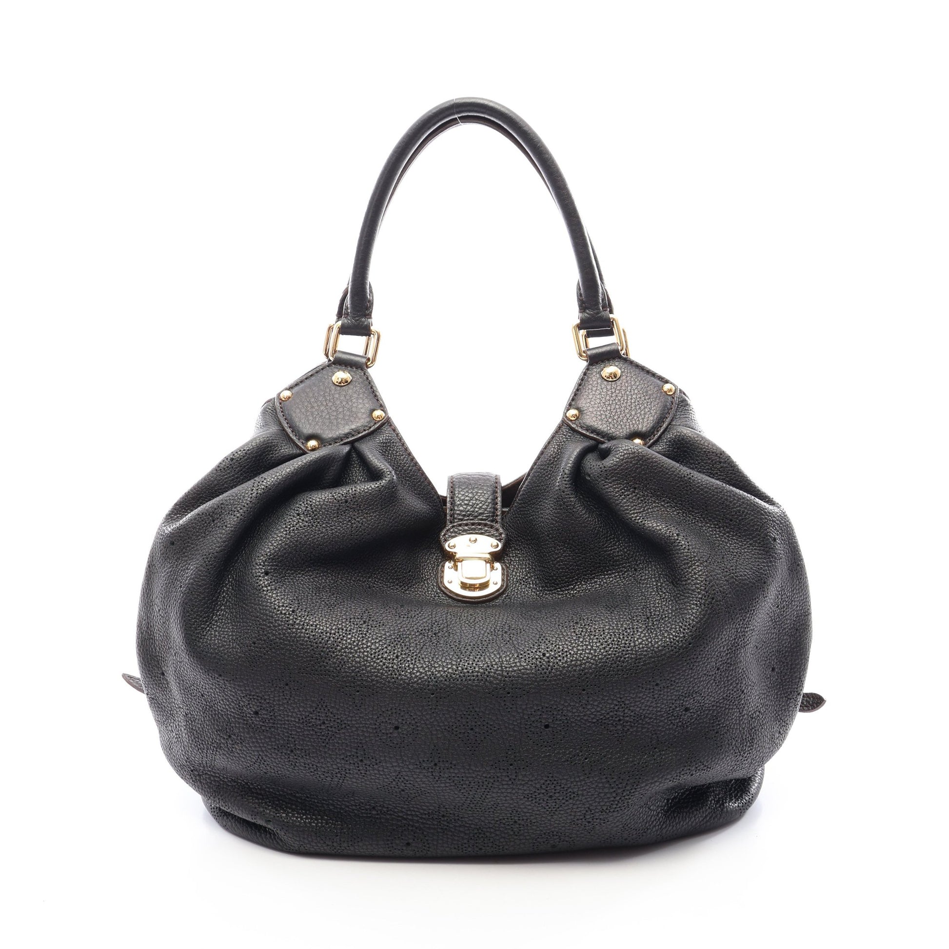 マヒナL マヒナ ノワール ショルダーバッグ レザー ブラック ルイヴィトン バッグ LOUIS VUITTON