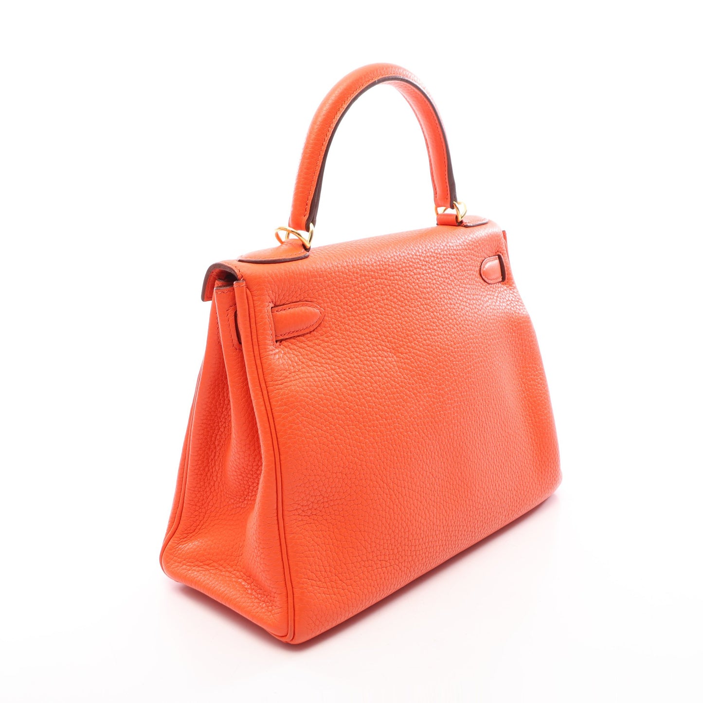 ケリー28 内縫い 2WAY ハンドバッグ トリヨンクレマンス オレンジ ゴールド金具 T刻印 エルメス バッグ HERMES