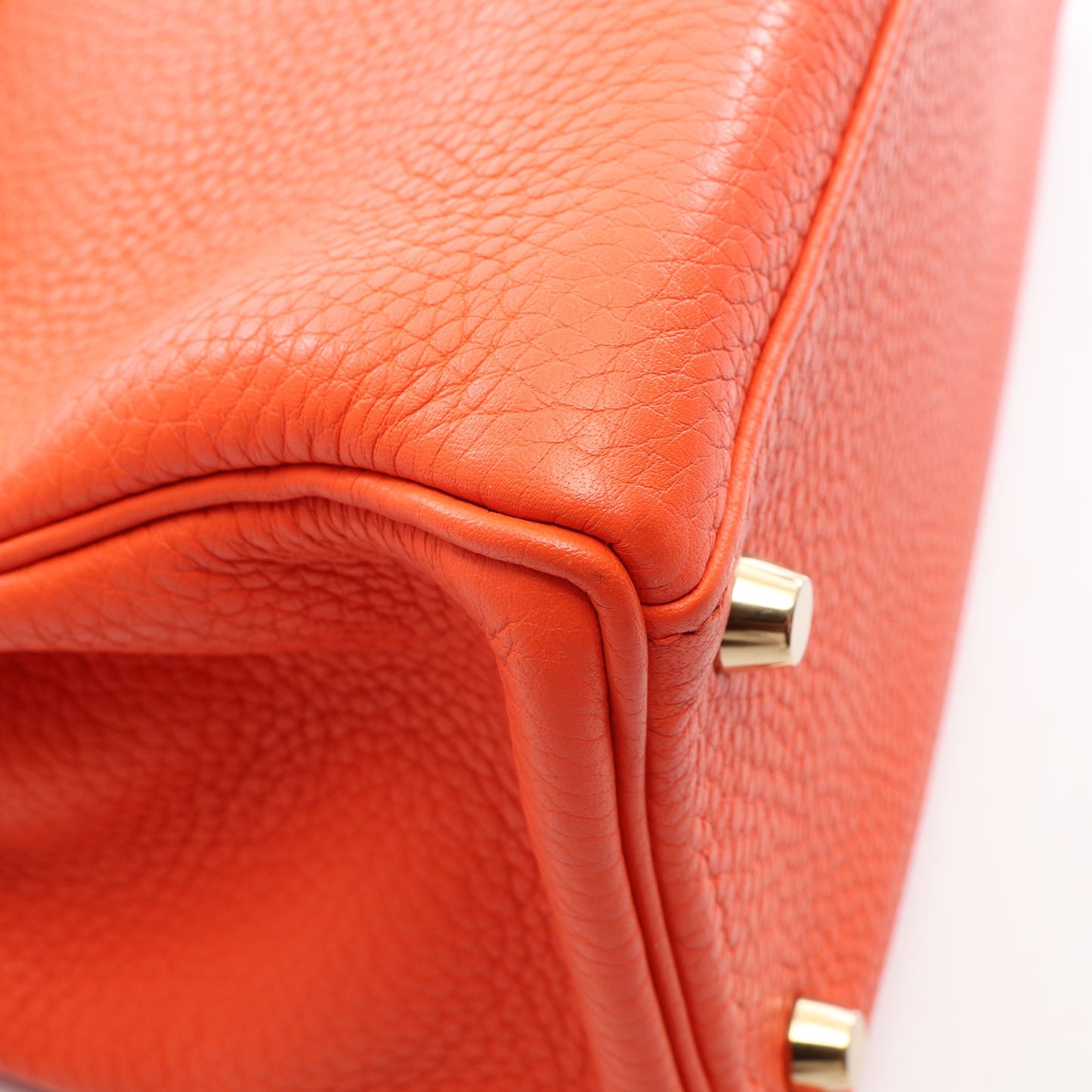 ケリー28 内縫い 2WAY ハンドバッグ トリヨンクレマンス オレンジ ゴールド金具 T刻印 エルメス バッグ HERMES