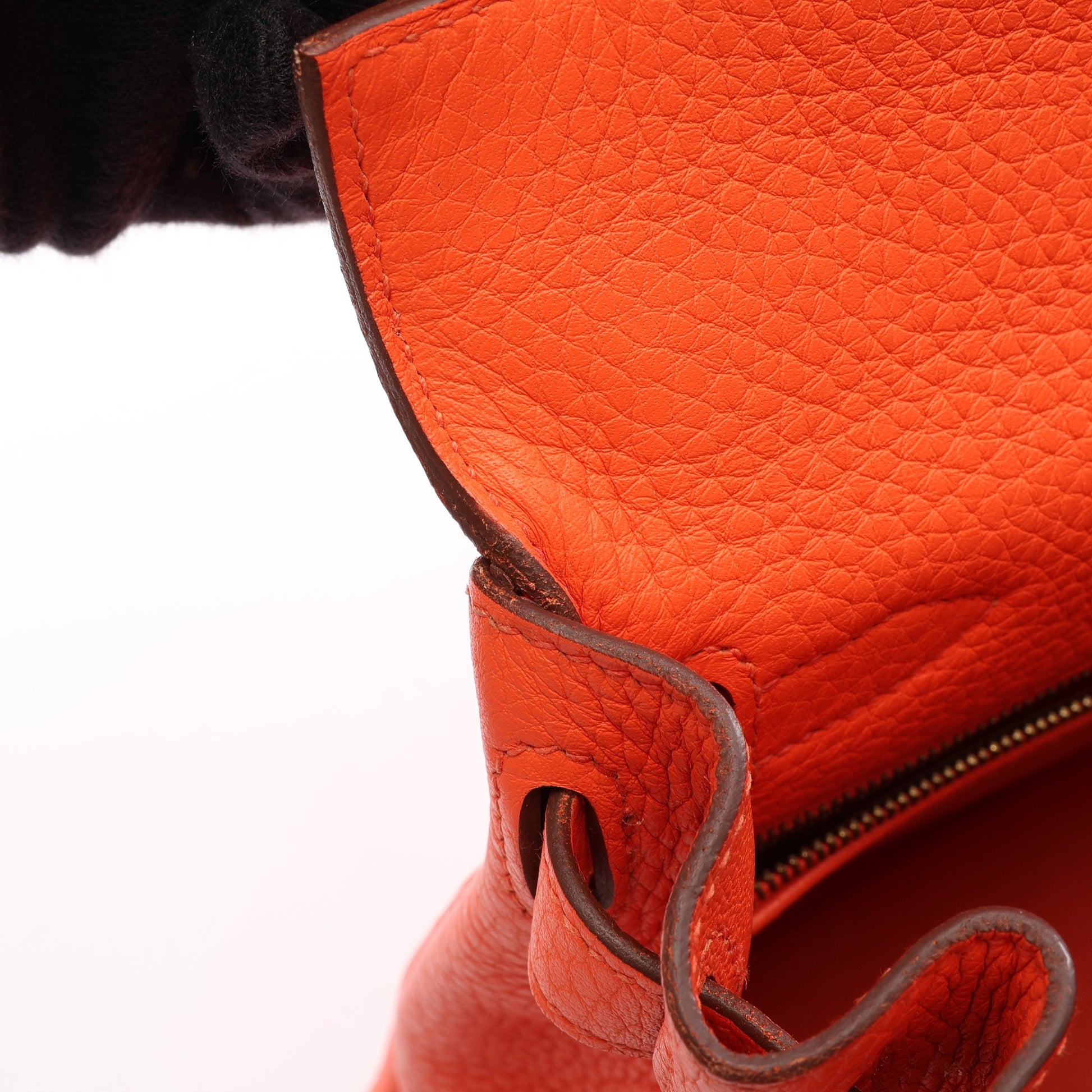 ケリー28 内縫い 2WAY ハンドバッグ トリヨンクレマンス オレンジ ゴールド金具 T刻印 エルメス バッグ HERMES