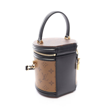 カンヌ モノグラムリバース 2WAY ハンドバッグ バニティバッグ PVC レザー ブラウン ブラック ルイヴィトン バッグ LOUIS VUITTON