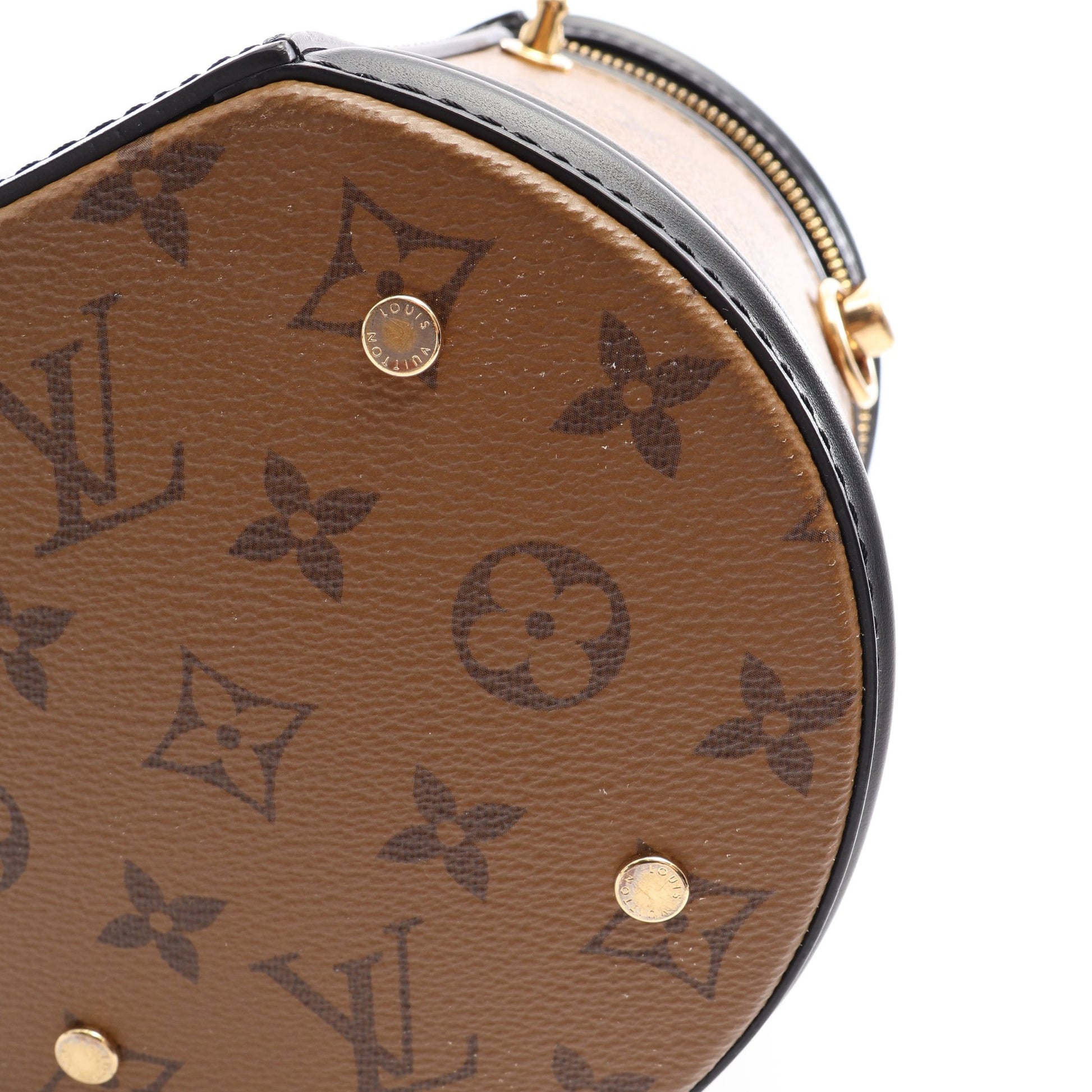 カンヌ モノグラムリバース 2WAY ハンドバッグ バニティバッグ PVC レザー ブラウン ブラック ルイヴィトン バッグ LOUIS VUITTON