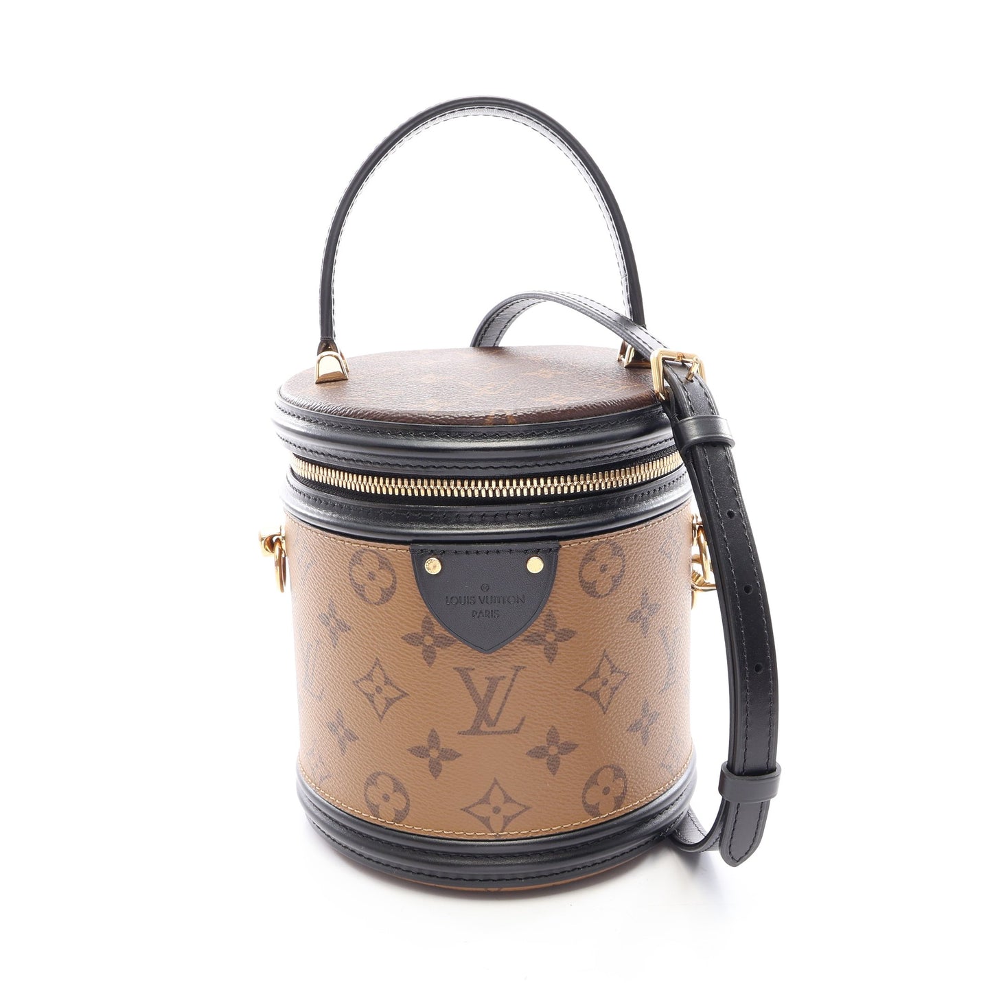 カンヌ モノグラムリバース 2WAY ハンドバッグ バニティバッグ PVC レザー ブラウン ブラック ルイヴィトン バッグ LOUIS VUITTON