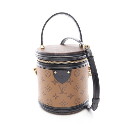 カンヌ モノグラムリバース 2WAY ハンドバッグ バニティバッグ PVC レザー ブラウン ブラック ルイヴィトン バッグ LOUIS VUITTON