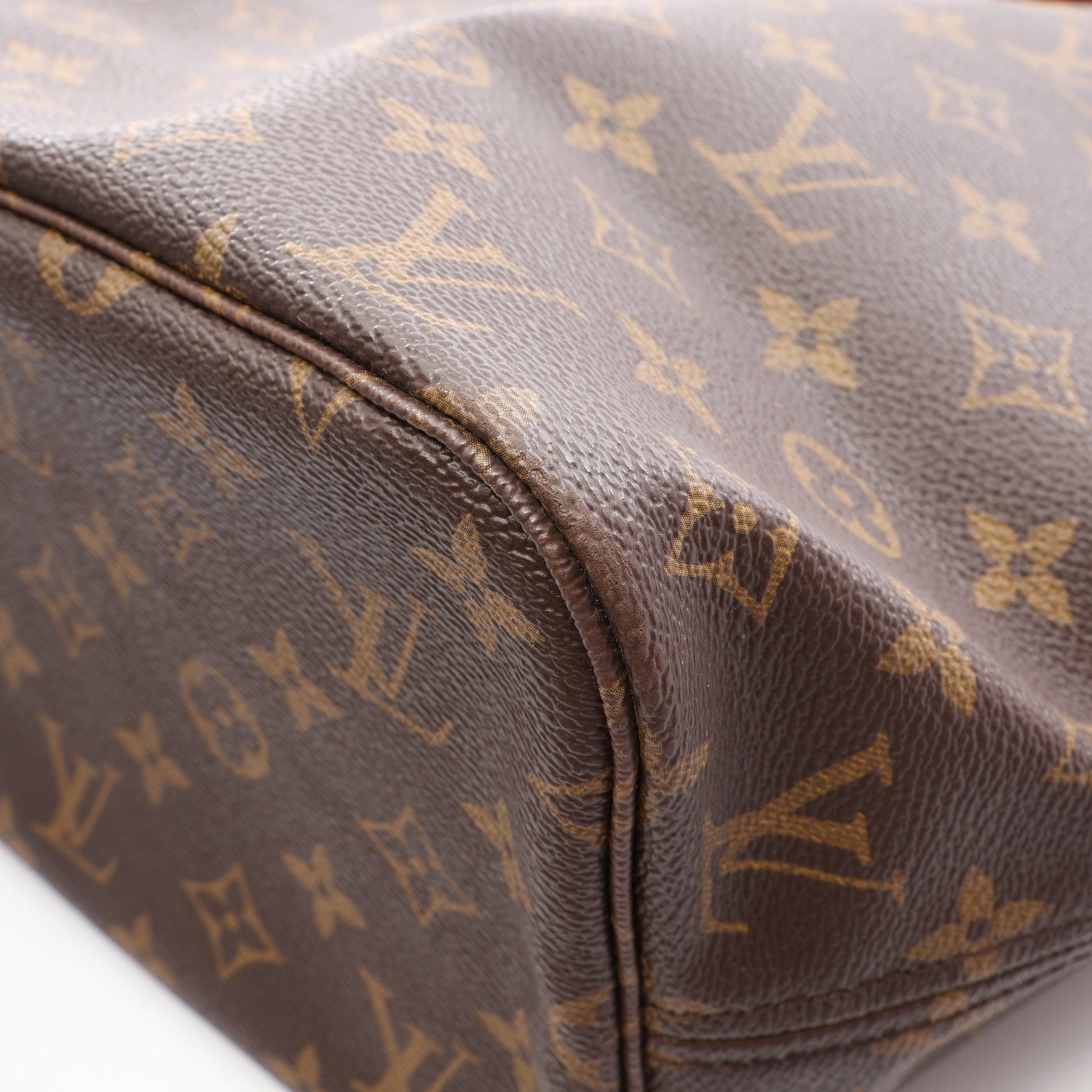 ネヴァーフルMM モノグラム ショルダーバッグ トートバッグ PVC レザー ブラウン ルイヴィトン バッグ LOUIS VUITTON