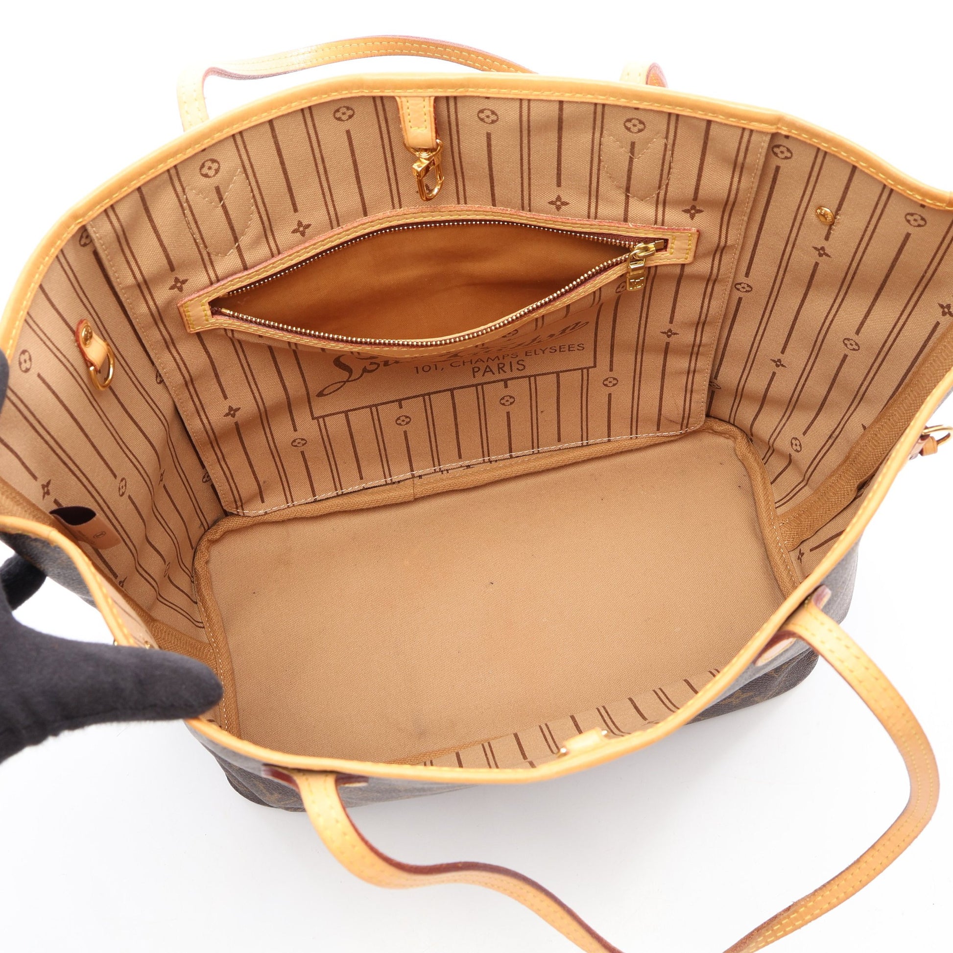 ネヴァーフルMM モノグラム ショルダーバッグ トートバッグ PVC レザー ブラウン ルイヴィトン バッグ LOUIS VUITTON